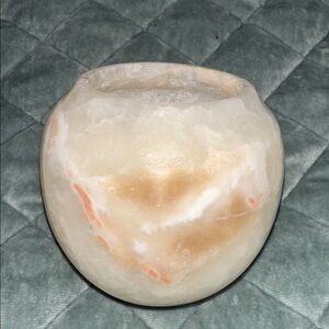 RESTORATION HARDWARE ALABASTER CANDLE HOLDER